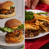 Dean's Hogmanay Wagyu Feast: British Wagyu burger and British Wagyu steak pie