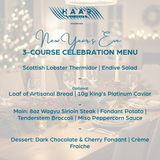 Delivery Tuesday 30th December: New Year's Eve 3-Course Celebration Menu