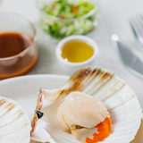 Scottish Scallops with Miso Dressing and Spring Onion Salad